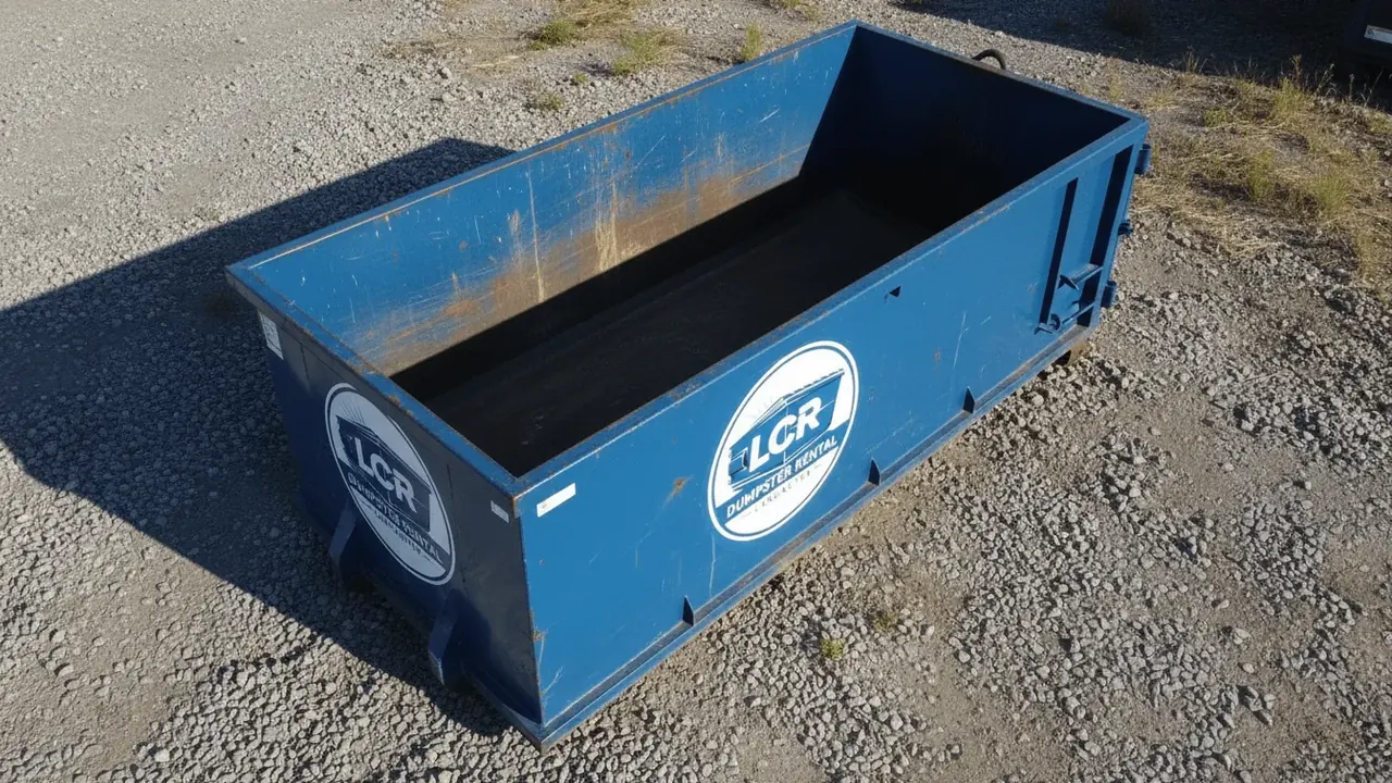 LCR Dumpster Rental Lancaster roll-off dumpster staged for proper disposal in Lancaster, PA